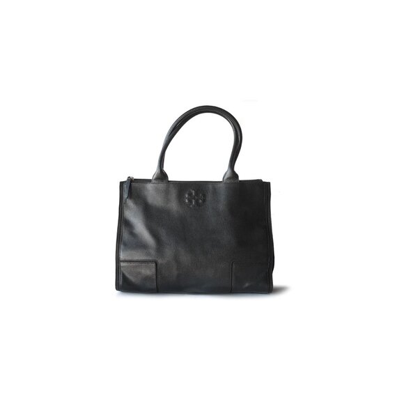 TORY BURCH Ella Bag Large Pebbled Black Tote Organizer - Picture 9 of 9